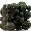 Christmas Balls Ornaments -36pcs Shatterproof Christmas Tree Decorations with Hanging Loop for Xmas Tree Wedding Holiday Party Home Decor,6 Styles in 3 Sizes(Dark Green)