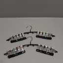 Legging Hangers for Closet Organizer, Hat Hangers for Closet 2 Pack with 10 Clips Holds 20 Leggings, Legging Hanger, Pants Storage Organizer Suitable for Socks, Panties, Underwear, Pants (Black)