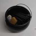 Halloween Decorations Outdoor - Large Witches Cauldron on Tripod with Cauldron Diffuserr and Big Skeleton - Black Plastic Cauldron Halloween Decor for Outside Yard Lawn Home Porch Door