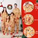 ANGELGGH Matching Family Christmas Onesie Pajamas, Cute Vacation Print One Piece PJs, Hooded Holiday Loungewear with Pockets (Women, XL, Yellow Ho)