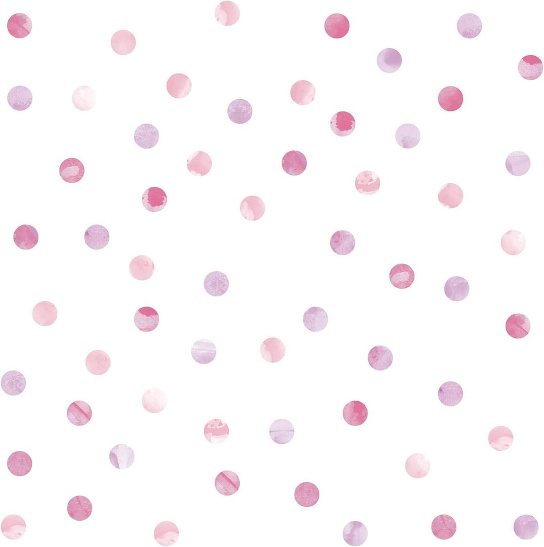 Wall Pops DWPK2466 Watercolor Dots Wall Art Kit, Pink