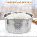 PRETYZOOM Steaming Basket for Rice Cooker Vegetable Food Steamer Basket Insert 9.25 Inch Stainless Steel Steamer Rack with Dense Holes and Non-Slip Bottom for Even Heating
