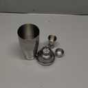 Cocktail Shaker Set, 6-Piece 18/8 Food-Grade Stainless Steel Mixology Bartender Kit - Premium Bar Tools with Muddler, Jigger, Spoon & Pourers - Rust-Proof, Leak-Proof & Dishwasher Safe Gift for Men