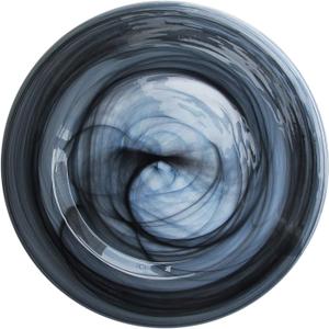 American Atelier Alabaster Glass Charger Plate Decorative Service for Fine Dining For Upscale Events, Dinner Parties, Weddings, & Catering, 13", Black