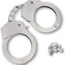 Toy Handcuffs with Keys Metal Toy Handcuffs for Kids (Silver)