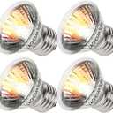 4-Pack 50W UVA Bulbs, Fit E26 Heat Reptile Lamp, Light Turtle Heat Lamp for Reptiles and Amphibian Tanks, Terrariums and Cages, Works with Various Lamp Fixtures
