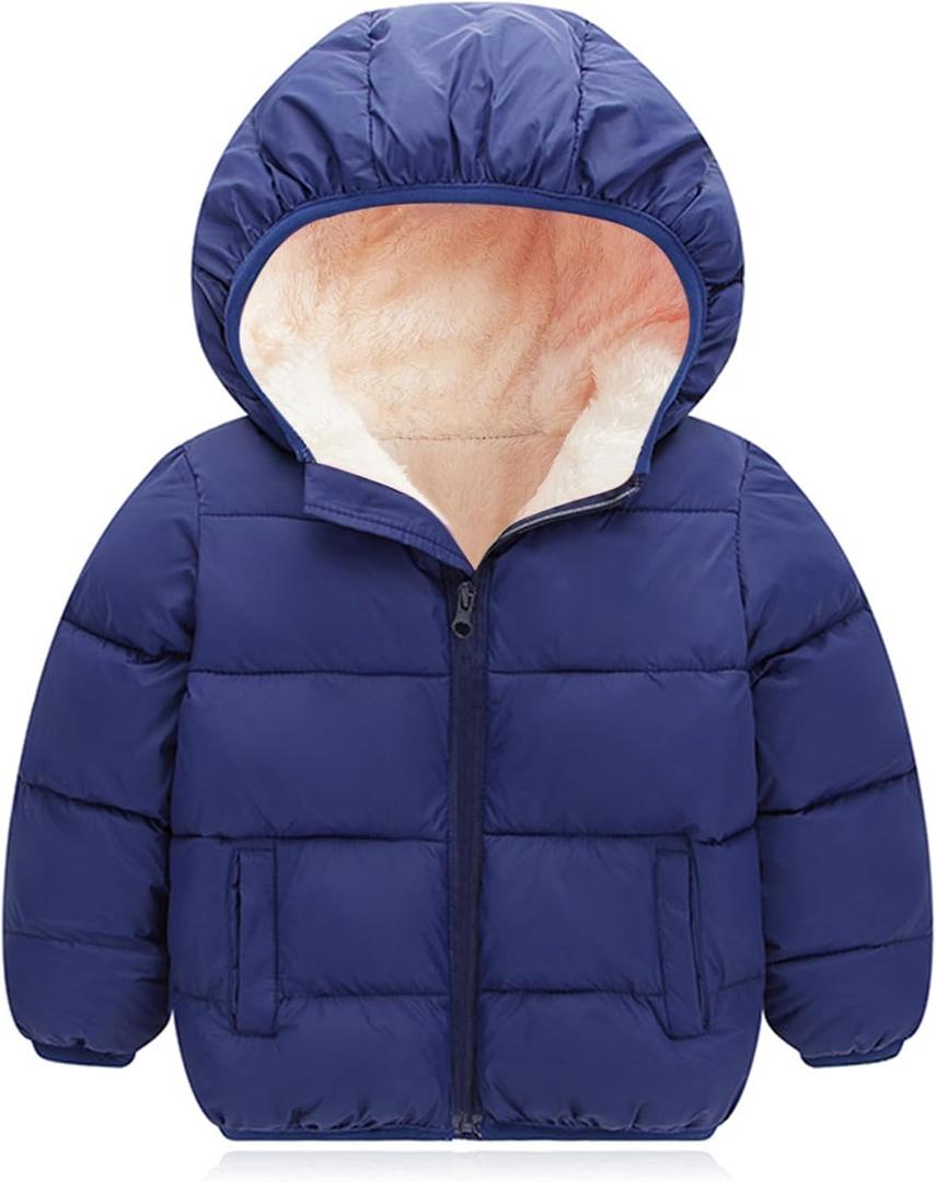 BFUSTYLE Toddler Winter Coats Hooded Infants Fleece Jacket Thickened Jacket for Baby Girls Boys 1-5T