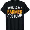 This is My Farmer Costume Shirt Adult Kids Farmer Costume T-Shirt. (S, Black)  