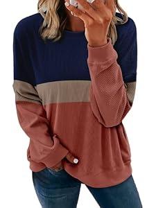 KISSMODA Women Plus Size Long Sleeve Sweatshirt Casual Corduroy Crewneck Pullover Tops with Pockets XL