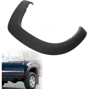 Priprilod Black Rear Fender Flare Left Molding Trim Wheel Arch Compatible with Toyota Tacoma 2005-2015# 7587304050 TO1790109