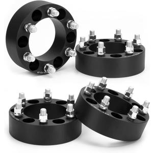 KSP 6x5.5 Wheel Spacers for Chevy Silverado GMC Sierra, 2inch 6x139.7mm Lug Centric Spacer for Suburban Express 1500 Escalade Yukon, 50mm Wheel Adapter 108mm Hub Bore with M14x1.5 Studs Black 4PCS
