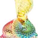 Alipis Crystal Snake Figurine 3.18 Inch Handcrafted Desktop Snake Sculpture Decorative Ornament for Home Office Feng Shui