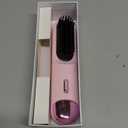 Go Brush Pro 2026 Hair Straightener Brush 300 Million Negative Ionic Portable Hair Straightener Comb for Women with 4 Temps Fast Heating MCH Ceramic Coating Smooth Frizz Hair Light Pink