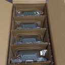 M MCIRCO [5-Packs, 36 Oz Glass Meal Prep Containers with Snap Locking Lids Glass Food Containers,Airtight Lunch Container,Microwave, Oven, Freezer and Dishwasher (4.5 Cup) (Gray)