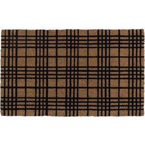 Fine Plaid Doormat, 18"x30"