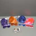 Womens Bob Wigs with Sunglasses for Costume Party Cosplay Short Neon Colored Wigs Synthetic Hair Colorful Wigs for Bachelorette Party Halloween Christmas