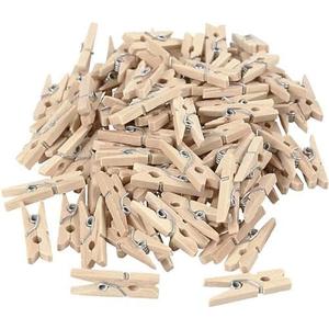 Pack of 2, 25pcs Wooden Clothespins with Close Wire Springs Wooden Natural Mini Clothespin for Photo, Clothes, Hanging, Drying (3.7X 0.4 Inch), JD2108302351