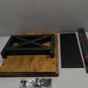 Wooden Step Stool for Bed  8 Inch Bedside Step Stool for Adults, Anti-Slip Feet, Heavy-Duty Steel Frame, 500 lb Capacity, Step Stool with Storage Shelf  Rustic Brown, Assembly Required