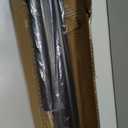 Black Tension Curtain Rod 41-126 In(4-10Ft), Long Curtain Rod No Drilling for Window or Bathroom,Outdoor Tension Rods for Patio, Heavy Duty Shower Rod,Rod Diameter 1.26In-One-bond stretching