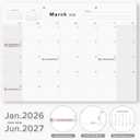 8 x Desk Calendar (Jan.2026 Jun.2027) 17" 12.4" with Marked Holidays and 234 Stickers, Large 18 Months Desk Calendar 2026 for Office, Home, School