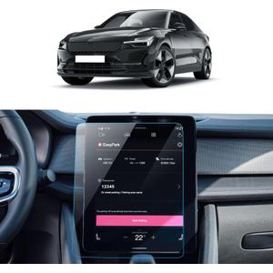 Car Screen Protector for 2024 2025 2023 2022 2021 Polestar 2(Single Motor/Dual Motor/BST edition 270) Accessories Infotainment Touchscreen Protector Film Tempered Glass HD Clear 11.2''