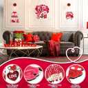 Sophena 2 Pcs Valentines Day Decoration Heart Wood Door Wall Signs with Ropes DIY, Wood Wreath Front Door Sign Hanging Crafts for Farmhouse Party Supply