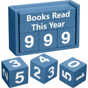 Yerliker Books Read This Year Counter Book Lover Gift up to 999 Bookish Accessories Bookworm Gift for Club Members Student Teacher Reading Accessories(Blue,Modern)