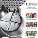 4-Blade Ice Shaver Snow Cone Maker Prevent Splash Stainless Steel ice Crusher Machine,200lbs/hr with ice Tray for Home and Commercial Use（Silver）