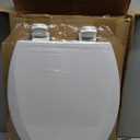 Bemis 1500EC 390 Lift-Off Wood Elongated Toilet Seat, Cotton White (Pack of 1)
