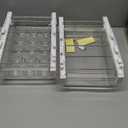 URALFA 2 Pack Fridge Drawer Organizer Egg Holder For Refrigerator Pull Out, Refrigerator Drawers for Fruit and Vegetable, Transparent Organization and Storage Box Fit for Fridge Shelf