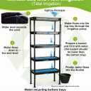 RooTrimmer 5-Tier Hydroponics Growing System, Plant Stand with Grow Lights & Pump - Ebb and Flow Seedbeds, Siphoning Watering, Designed for Nursery Cell Trays, Plant Pots