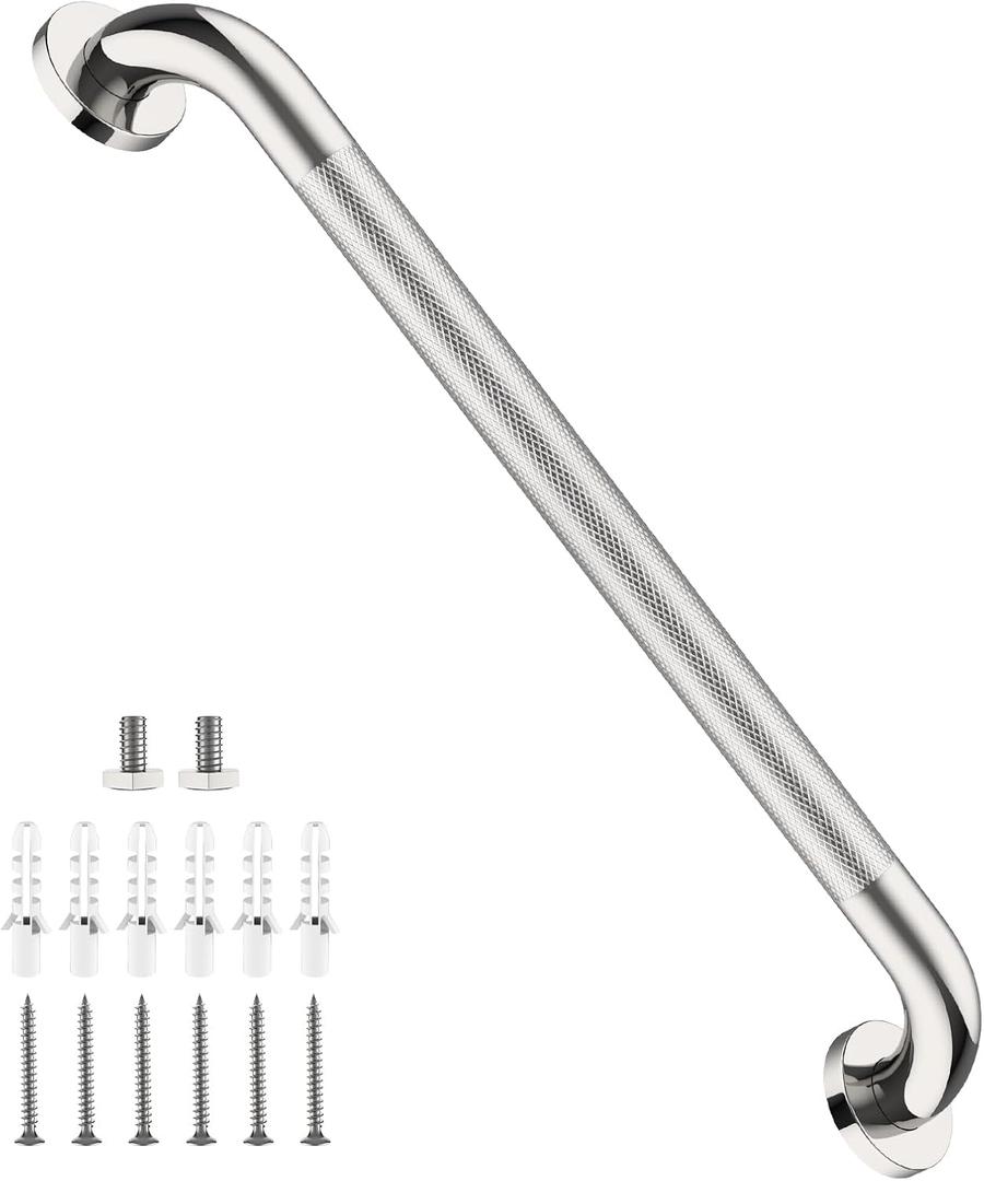 Chrome Grab Bar 24 Inch, Grab Bar for Bathtub and Shower