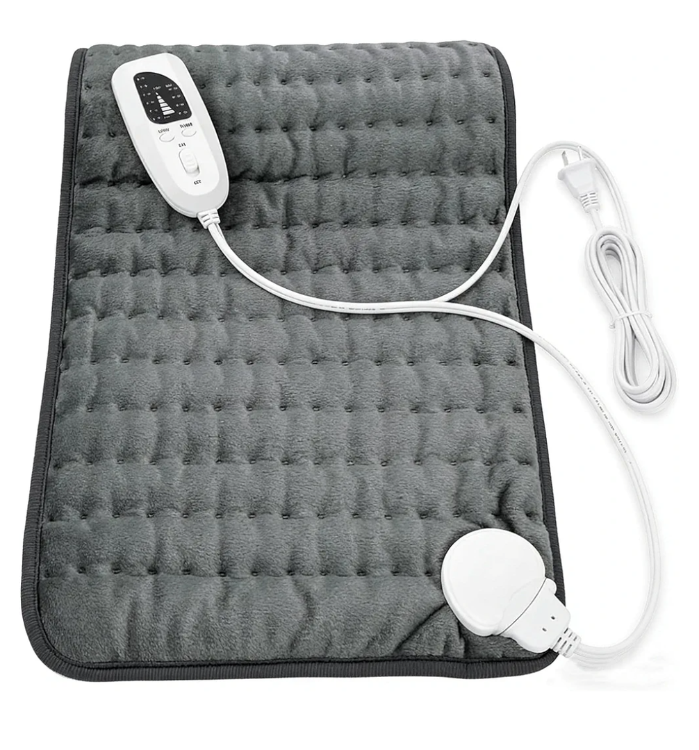 MASVIS Heating Pad for Back & Period Cramps, 24"x12" Electric Heating Pads for Neck Shoulders Body Pain Relief, Heat Pad with 2H AutoOff, 6 Heat Settings, Fast Heat, Gift for Women Mom, Gray