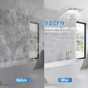 Bathroom Exhaust Fan with Light, 8 Inch Bathroom Ventilation Fan, 110 CFM 1.0 Sones Quiet Exhaust Fan For Home, Exhaust Ventilation Fan Light Combo Ceiling Mount