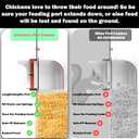 Metal Chicken Feeder Large Capacity 85lbs Automatic Metal Rat Proof Chicken Feeders No Waster Weatherproof Poultry Feeder for Chickens, Geese, Ducks, Turkeys, Quails (10-Port)