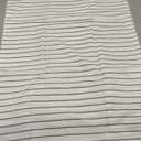 MooMee Bedding Pillowcases Striped Pack of 2 100% Washed Cotton Linen Like Textured Breathable Durable Soft Comfy (White Dark Grey Wide Stripes, Standard)