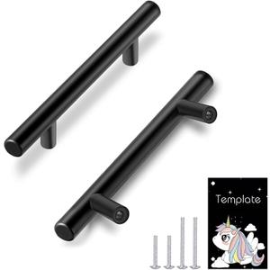 HBL' 30 Pack | 3 Inch Center to Center Matte Black Cabinet Pulls Kitchen Cabinet Handles,Made of Stainless Steel,Ideal for Cabinet,Drawer,Cupboard and Wardrobe