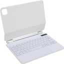 Zyyini Tablet Keyboard Case for iOS Pro 11 Inch, Magnetic Keyboard Case with Multi Touch Trackpad, 3 Gear Backlight, Quiet, BT, Floating Stand (White)