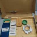 Adaptive One-Handed Cutting Board,with Bread Stops,Rubber Band Attachment,Steel Spikes,Replaceable Grater,Anti-slip Bottom - Perfect for One-handed Person & Disabled