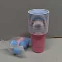 Reallnaive Baby Shower Gender Reveal Party Favors Games Supplies Ideas Including 16 Oz 30 Team Boy or Girl Reusable Plastic Cups 8 Balls and Pen for Guests Baby Shower Party Supplies