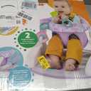 Bright Starts Learn-to-Sit Baby Floor Seat, 2-Positions Grow with Infant, Portable Baby Chair, Includes Sensory Toys, Unisex, 4-12 Months, Purple Paradise