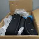 Criss Cross Office Chair with 2-in-1 Flip Backrest – Ergonomic PU Leather Floor Sitting Chair, Adjustable Height, 360° Swivel & Flip-Up Arms, Extra-Wide Seat for Home Office, Vanity, Nail Salon-Black