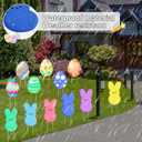 12 PCS Easter Yard Signs Corrugated yard Outdoor Decorations Bunny Easter Eggs Yard Stakes for Easter Party Decorations Supplies Prop Spring Decor