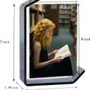 4x6inch 2 Pack Acrylic Picture Frames L Shaped Floating FrameDouble Sided Frames Artistic Modern picture Frame. (Grey, 4X6)