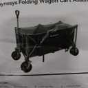 300L Collapsible Wagons Cart with Wheels Foldable, 440lbs Heavy Duty Folding Wagon, Upgraded Effortless Elegance, Foldable Wagon for Sports Beach Grocery Camping, Black & Gray