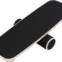 Balance Board for Adults, Wooden Surf Trainer with Roller | 350lbs capacity non-slip surface skateboard snowboard training equipment, core strength & balance control for fitness
