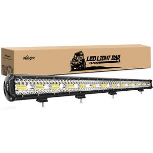 Nilight LED Light Bar 37Inch 780W Triple Row Flood Spot Combo 78000LM Driving Work Light Off-Road Lighting for Trucks Pickup Car Golf Cart SUV ATV UTV 4x4 Van Camper Boat