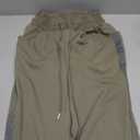 Track Pants Women Casual Drawstring Barrel Pant Lightweight Baggy Contrast Color Workout Pants with Pockets (Small, Army Green)