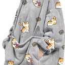 Aemilas Wearable Blanket Hoodie - Warm Sherpa Blanket Sweatshirt as Gifts for Adult Women Mom Men, One Size Fits All (C- Cat Print/Sherpa, Pocket With Cat Ears)