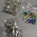 HighFree 60 Set of Automotive Car Roof Headliner Repair Button Pins Kit, Universal Auto Roof Snap Rivets Retainer for Car Roof Fixed, with Installation Tool, Fit All Cars (Grey Beige Grid)